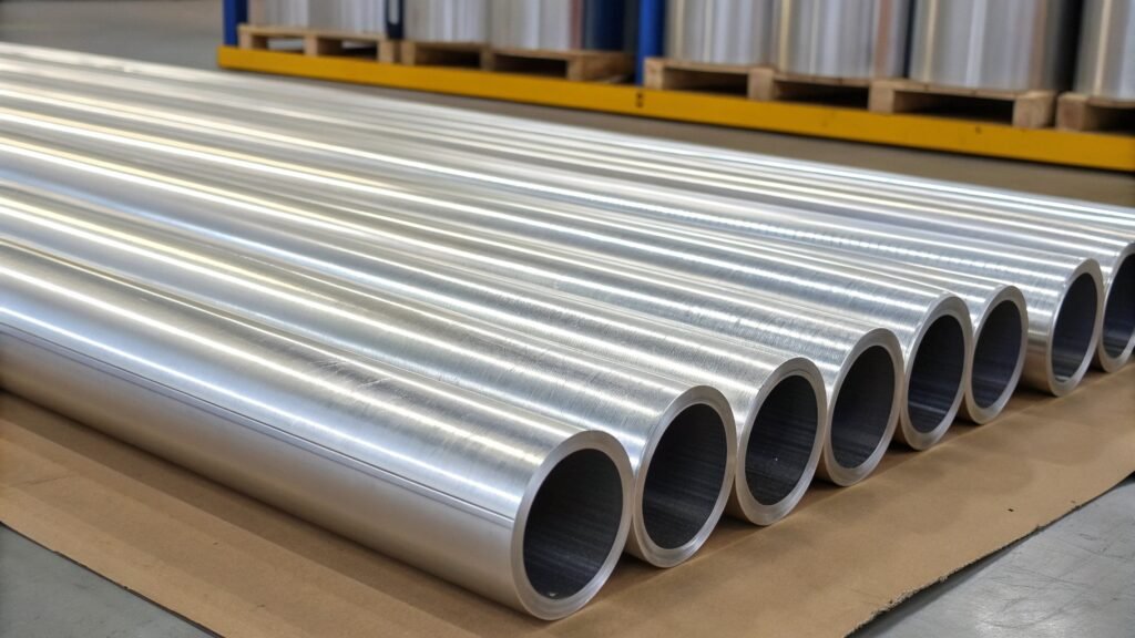 A bar graph dramatically showing the tensile strength of 7075 towering over the bar for 6061, with an airplane icon next to 7075.